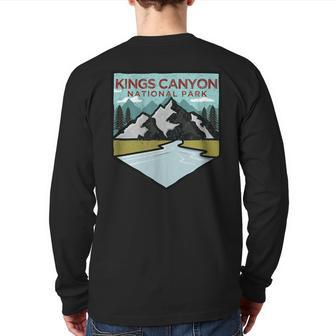 Retro Vintage Kings Canyon National Park Back Print Long Sleeve T-shirt - Monsterry CA
