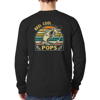 Retro Vintage Reel Cool Pops For Father's Day Back Print Long Sleeve T-shirt | Mazezy AU