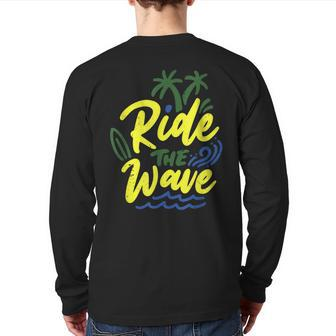 Ride The Wave Back Print Long Sleeve T-shirt - Monsterry AU