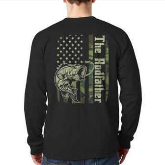 The Rodfather Fishing Dad Back Print Long Sleeve T-shirt | Mazezy