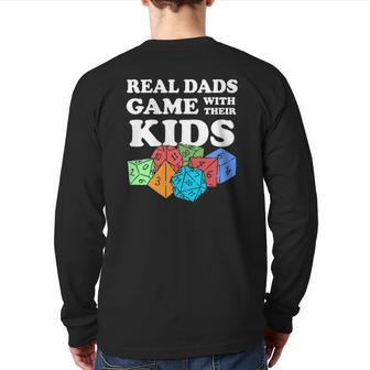 Role Playing Dad Real Dads Game With Their Kids Back Print Long Sleeve T-shirt | Mazezy