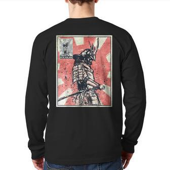 Samurai Warrior Bushido Vintage Retro Japanese Aesthetic Back Print Long Sleeve T-shirt - Monsterry AU