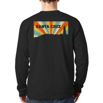 Santa Cruz Beach Skyline 70S Retro Souvenir Back Print Long Sleeve T-shirt - Monsterry CA