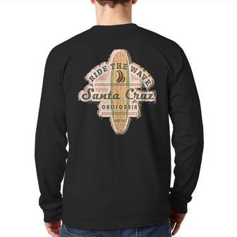 Santa Cruz Surfer Surfboard Vintage Back Print Long Sleeve T-shirt - Monsterry DE