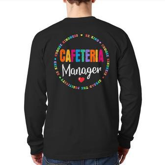 School Support Team Matching Cafeteria Manager Squad Crew Back Print Long Sleeve T-shirt - Monsterry UK