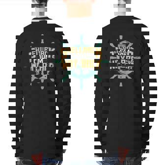 Shellback From Way Back Crossing The Line Us Navy Veterans Back Print Long Sleeve T-shirt | Mazezy