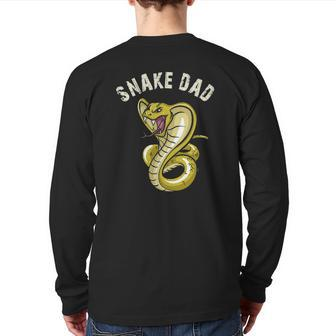 Snake Dad Snake Lover Cobra Reptile Owner Back Print Long Sleeve T-shirt | Mazezy