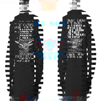 My Son My Soldier My Pride My World Proud Air Force Dad Back Print Long Sleeve T-shirt | Mazezy