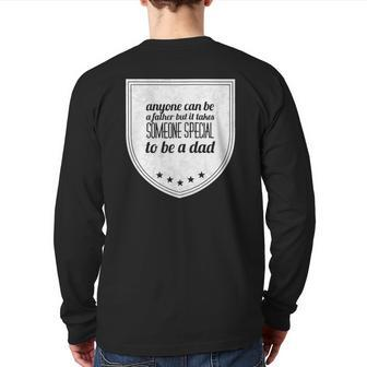 Special Dad Last Minute Father's Day Back Print Long Sleeve T-shirt | Mazezy