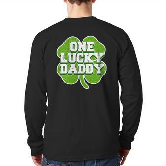 St Patrick's Day For Father One Lucky Daddy Back Print Long Sleeve T-shirt | Mazezy