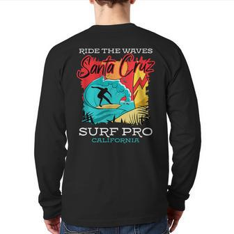 Sta Cruz Surf California Ride The Waves Surfing Back Print Long Sleeve T-shirt - Monsterry UK