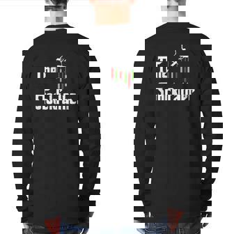 The Stockfather Father's Day Dad Stocks Bff Back Print Long Sleeve T-shirt | Mazezy