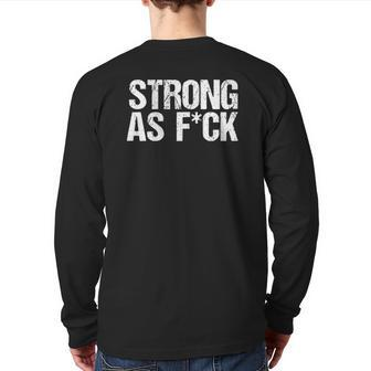 Strong Af Fitness Tank Top Back Print Long Sleeve T-shirt | Mazezy
