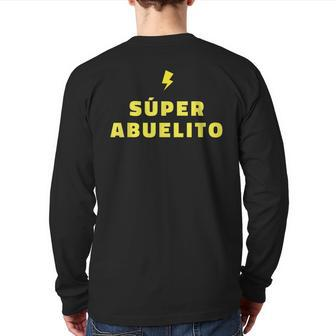 Súper Abuelito – Hispanic Grandpa Mens Grandpa Back Print Long Sleeve T-shirt | Mazezy