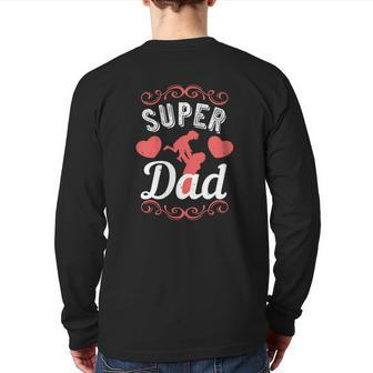 Super Dad Back Print Long Sleeve T-shirt | Mazezy