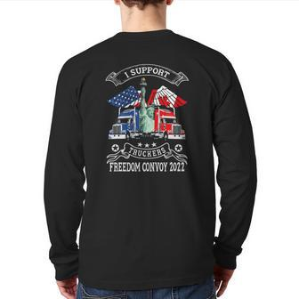 I Support Truckers Freedom Convoy 2022 Is Truckers Support Back Print Long Sleeve T-shirt | Mazezy