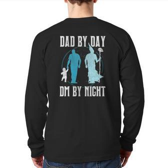 Tabletop Gaming Dad Rpg Role Playing Dm Father's Day Back Print Long Sleeve T-shirt | Mazezy AU