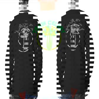 Team Celery Healthy Vegetables Back Print Long Sleeve T-shirt - Monsterry