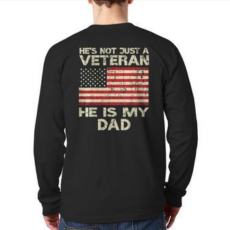 Thank You For Your Services Patriotic Veterans Day Back Print Long Sleeve T-shirt | Mazezy