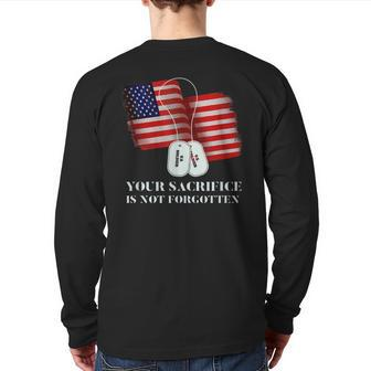 Thank You Veterans For Your Service Veteran Veteran´S Day Us Back Print Long Sleeve T-shirt | Mazezy