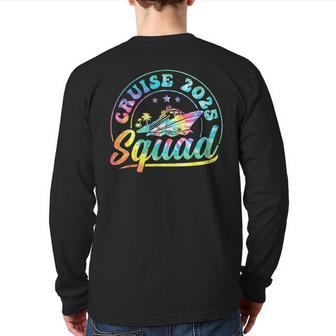 Tie Dye Cruise Squad 2025 Family Summer Vacation Squad Beach Back Print Long Sleeve T-shirt | Mazezy