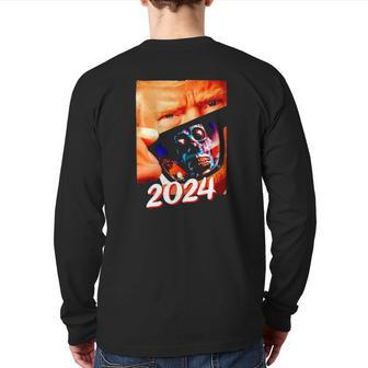 Trump 2024 They Live Donald Trump Supporter Back Print Long Sleeve T-shirt | Mazezy AU