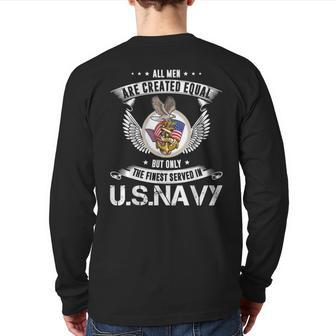 Never Underestimate An Old Man Us Air Force Veteran Back Print Long Sleeve T-shirt | Mazezy