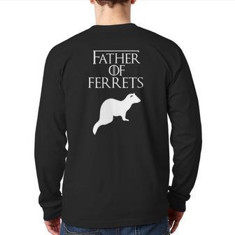 Unique White Father Of Ferret Lover E010405 Ver2 Back Print Long Sleeve T-shirt | Mazezy
