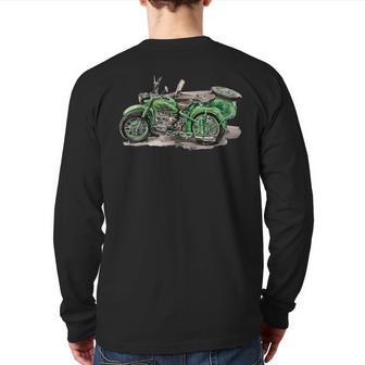 Ural Motorcycle Offroad Motorcyclist Back Print Long Sleeve T-shirt - Monsterry UK