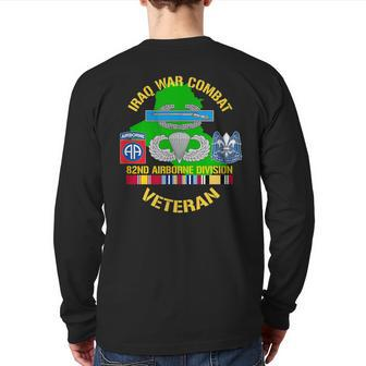 Us Army 82Nd Airborne Division Iraq War Oif Combat Veteran Back Print Long Sleeve T-shirt | Mazezy CA