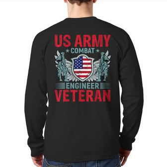 Us Army Combat Engineer Veteran Back Print Long Sleeve T-shirt | Mazezy