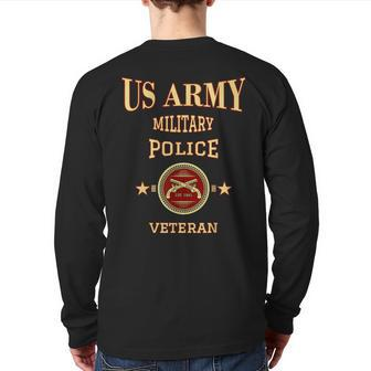 Us Army Military Police Veteran Law Enforcement Officer Back Print Long Sleeve T-shirt | Mazezy