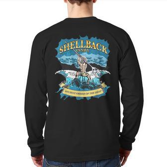 Us Navy Shellback Navy Veteran Back Print Long Sleeve T-shirt | Mazezy DE