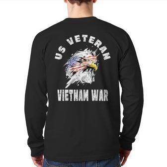 Us Veteran Vietnam War Military War Campaign Back Print Long Sleeve T-shirt - Monsterry