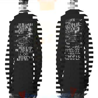 Us Veteran Vintage Antique Motorcycle Bike T Back Print Long Sleeve T-shirt | Mazezy