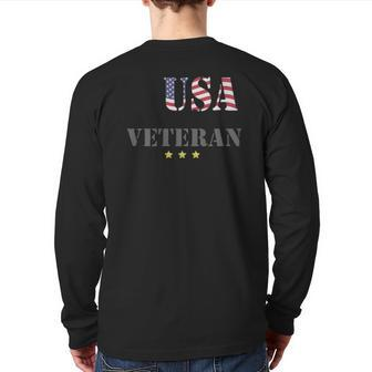 Usa Veteran Back Print Long Sleeve T-shirt | Mazezy UK