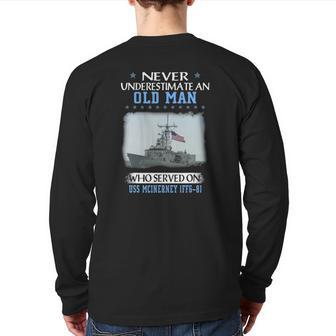 Uss Mcinerney Ffg-8 Veterans Day Father's Day Back Print Long Sleeve T-shirt | Mazezy