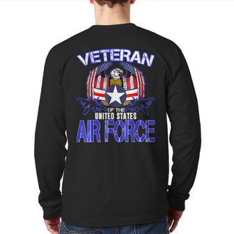 Veteran Of The United States Us Air Force Veteran Day Back Print Long Sleeve T-shirt | Mazezy