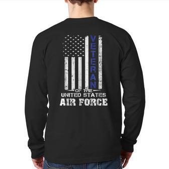 Veteran Of The United States Us Air Force Usaf Back Print Long Sleeve T-shirt | Mazezy