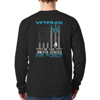 Veteran Of The United States Us Air Force Usaf Tank Top Back Print Long Sleeve T-shirt | Mazezy