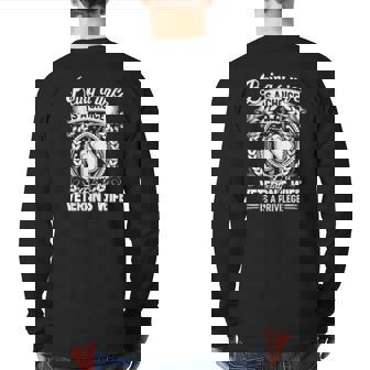 Veteran Wife Back Print Long Sleeve T-shirt | Mazezy