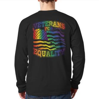 Veterans For Equality For Military Supporting Lgbtq Graphics Back Print Long Sleeve T-shirt | Mazezy UK