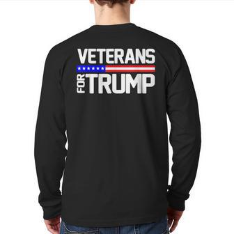 Veterans For Trump Back Print Long Sleeve T-shirt | Mazezy