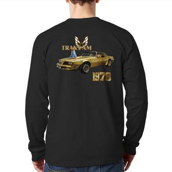 Vintage 1978 Trans Am Muscle Cars Classic Cars 1970S Back Print Long Sleeve T-shirt | Mazezy
