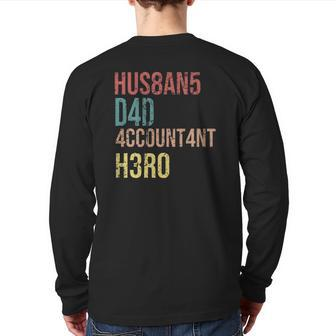 Vintage Accountant Dad Accounting Sayings Back Print Long Sleeve T-shirt | Mazezy UK