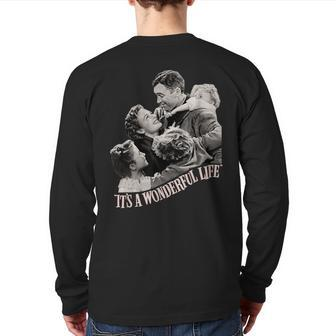 Vintage Christmas Classic It's A Wonderful Life Back Print Long Sleeve T-shirt - Monsterry CA