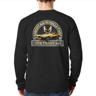 Vintage Classic 1978 Trans Am Muscle Cars 1970S Cars Cars Back Print Long Sleeve T-shirt | Mazezy CA