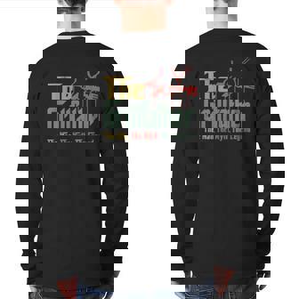 Vintage The Grillfather Grill Fathers Vintage Back Print Long Sleeve T-shirt | Mazezy