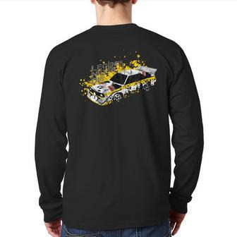 Vintage German Group B Rally Car Racing Motorsport Livery Back Print Long Sleeve T-shirt - Monsterry DE