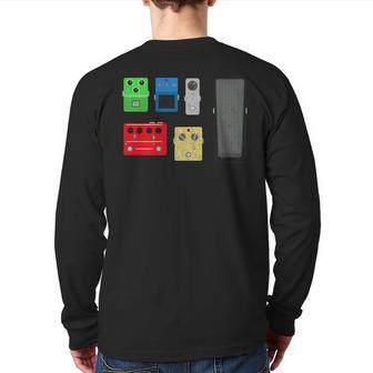 Vintage Guitar Effects Pedal Stompbox Back Print Long Sleeve T-shirt - Monsterry AU